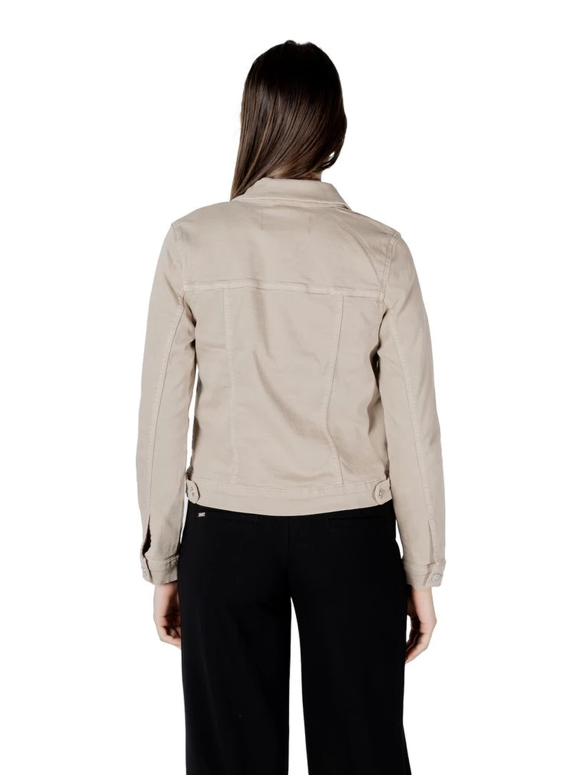 Beige Cotton Jackets & Coat