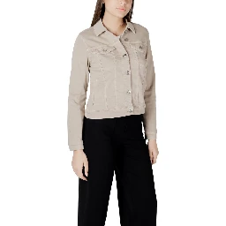 Beige Cotton Jackets & Coat