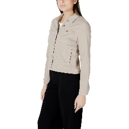 Beige Cotton Jackets & Coat