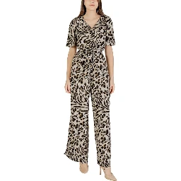 Beige Viscose Jumpsuit