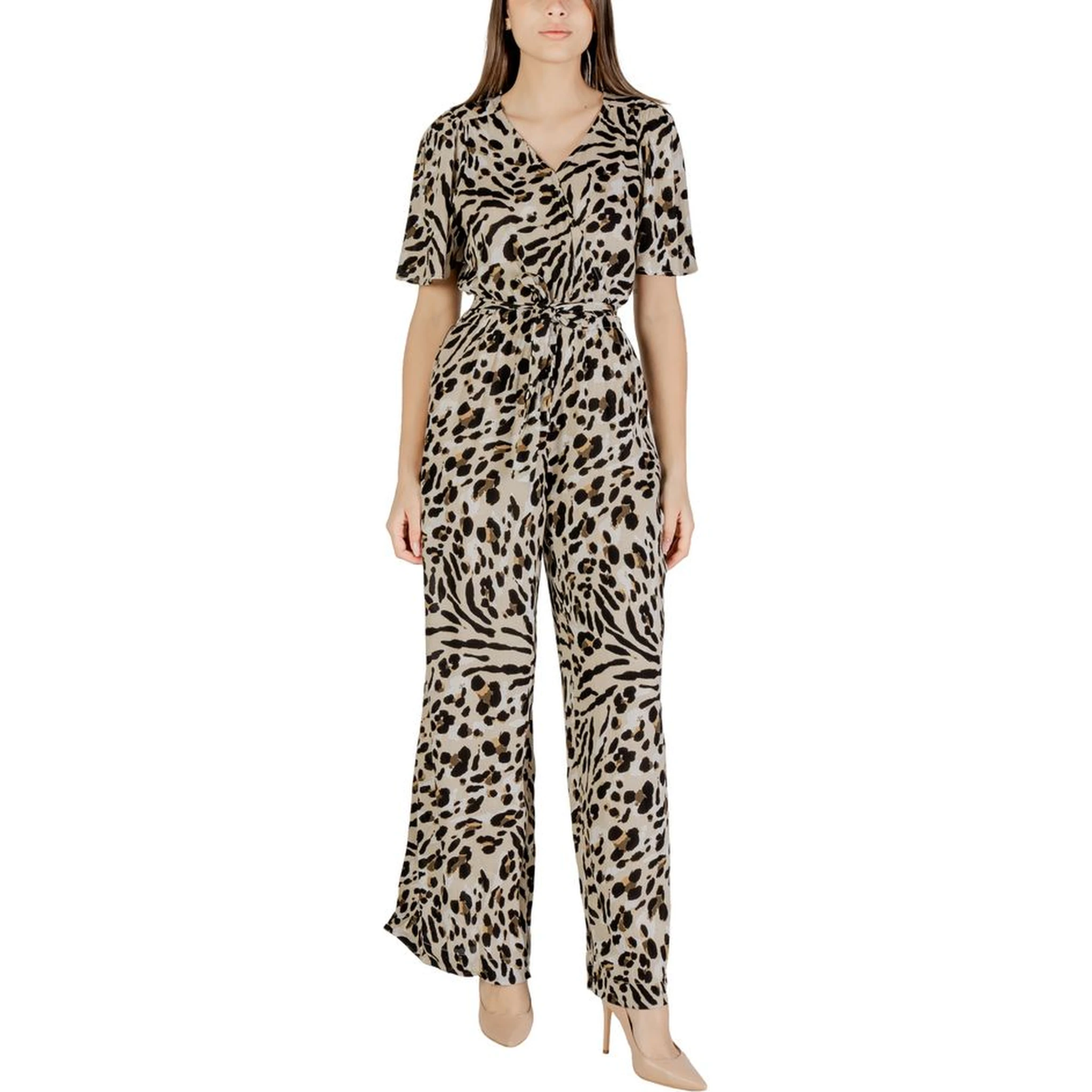 Beige Viscose Jumpsuit
