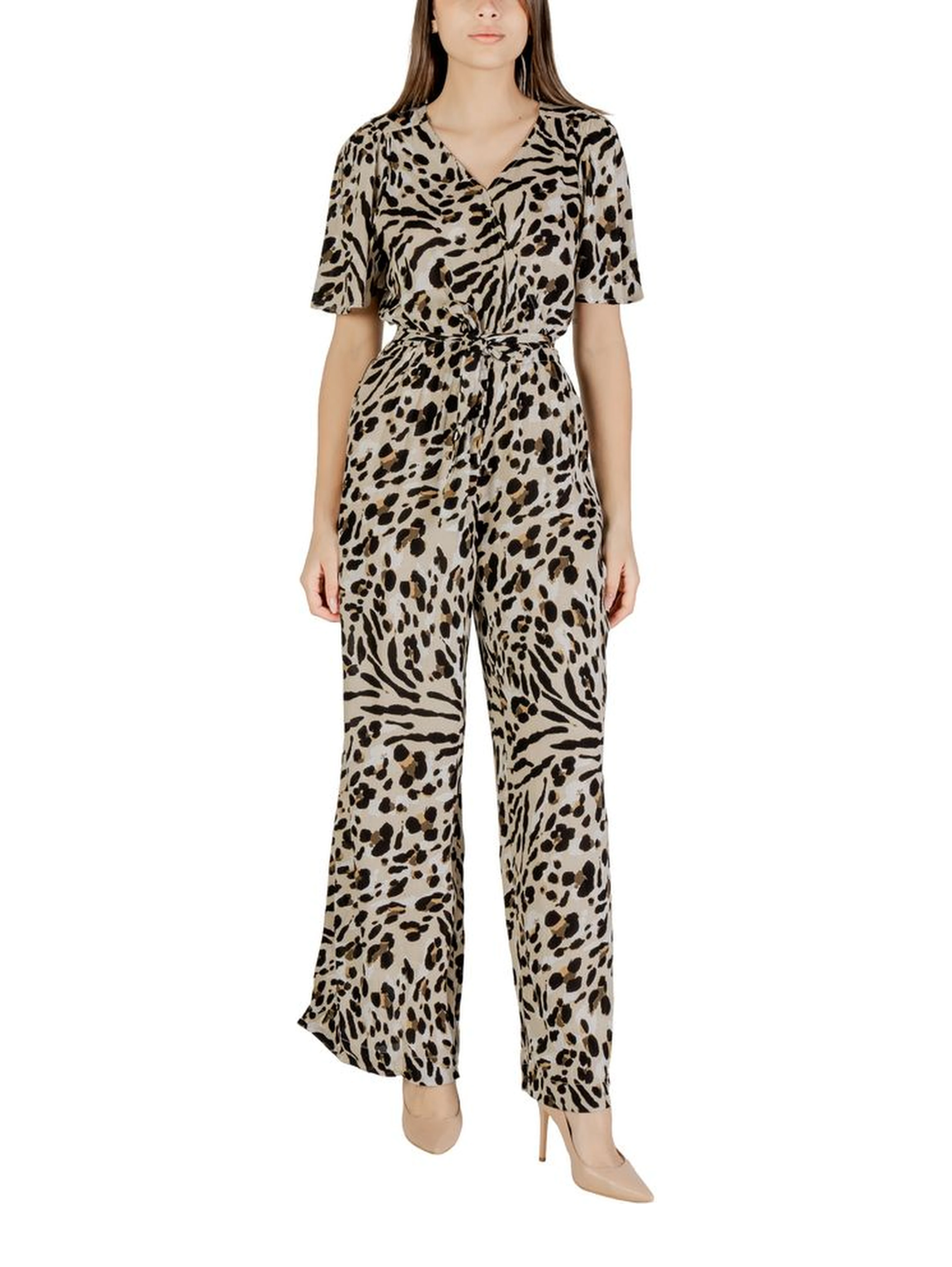 Beige Viscose Jumpsuit