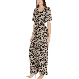 Beige Viscose Jumpsuit