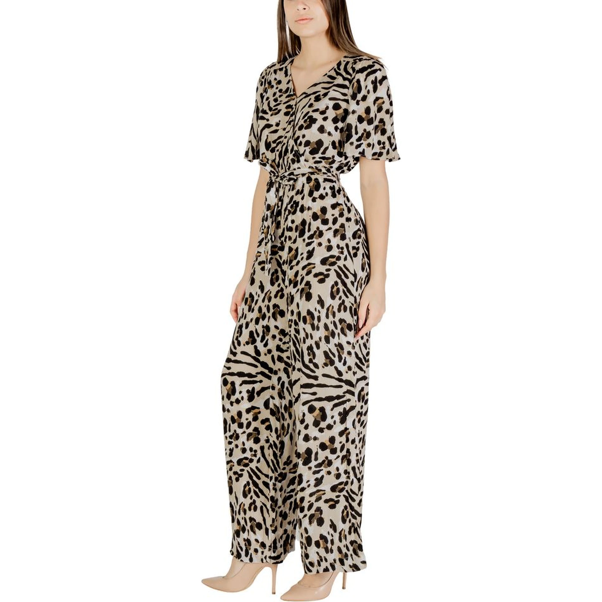 Beige Viscose Jumpsuit