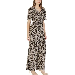 Beige Viscose Jumpsuit