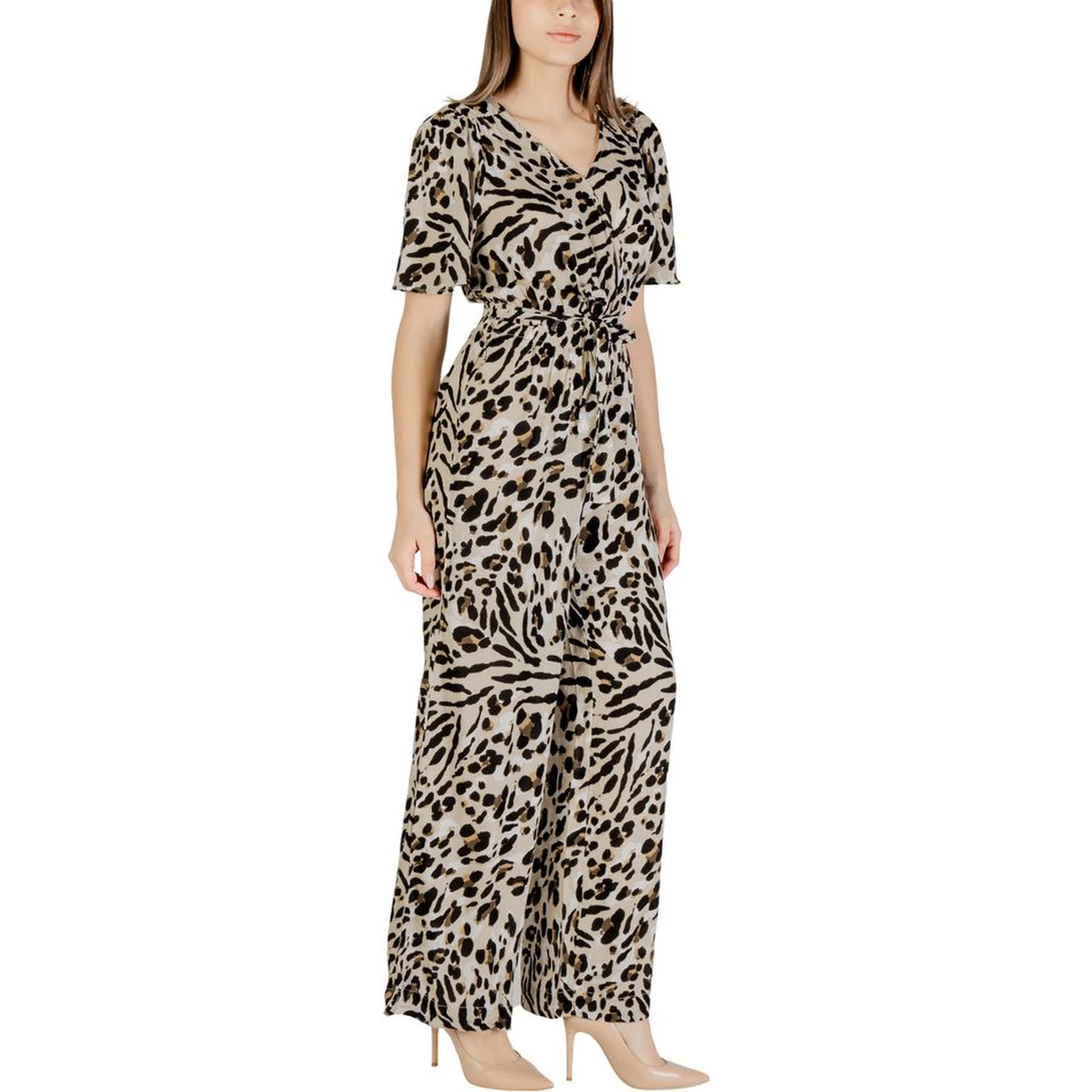 Beige Viscose Jumpsuit