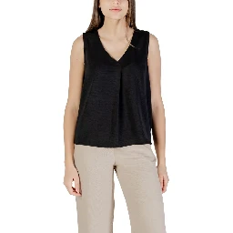 Black Recycled Polyester Tank Top