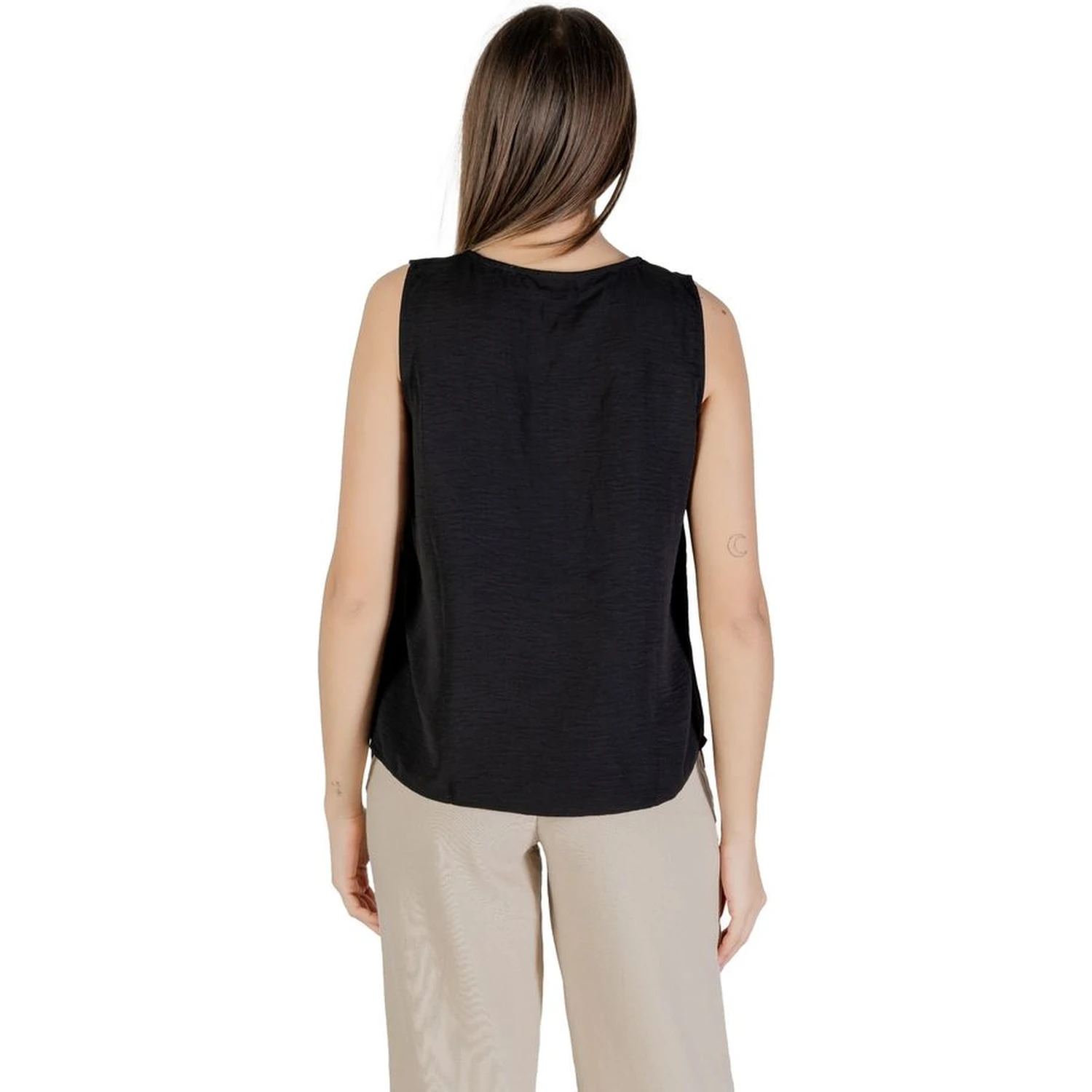 Black Recycled Polyester Tank Top