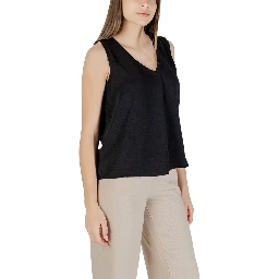 Black Recycled Polyester Tank Top