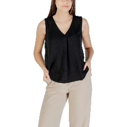 Black Recycled Polyester Tank Top