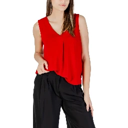 Red Recycled Polyester Tank Top