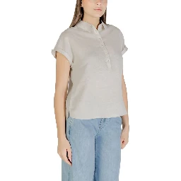 Bicolor Linen Blouse