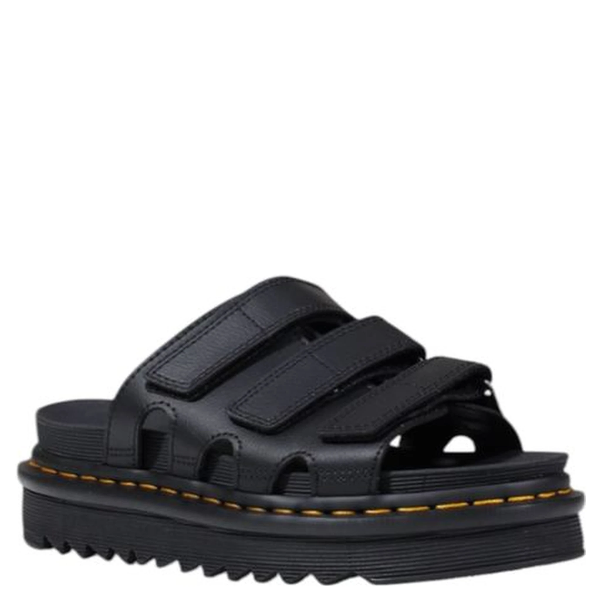 Black Leather Platform Pumps