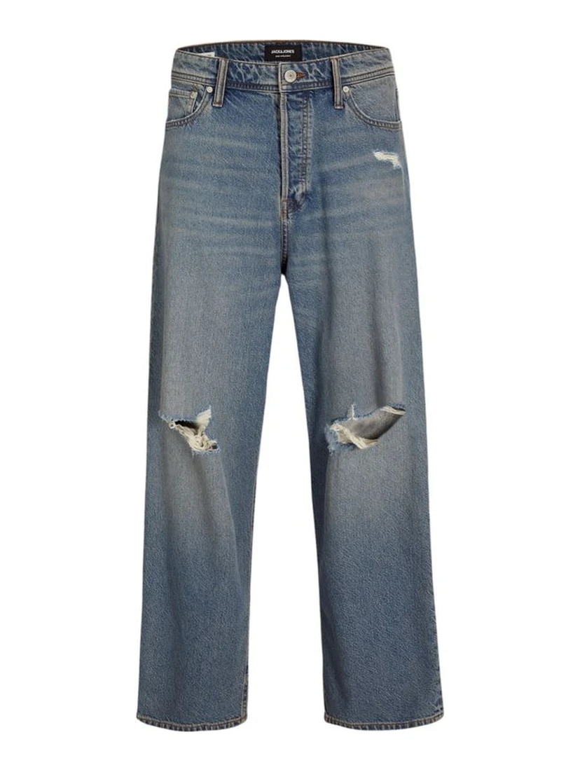 Blue Cotton Relaxed Fit Jeans