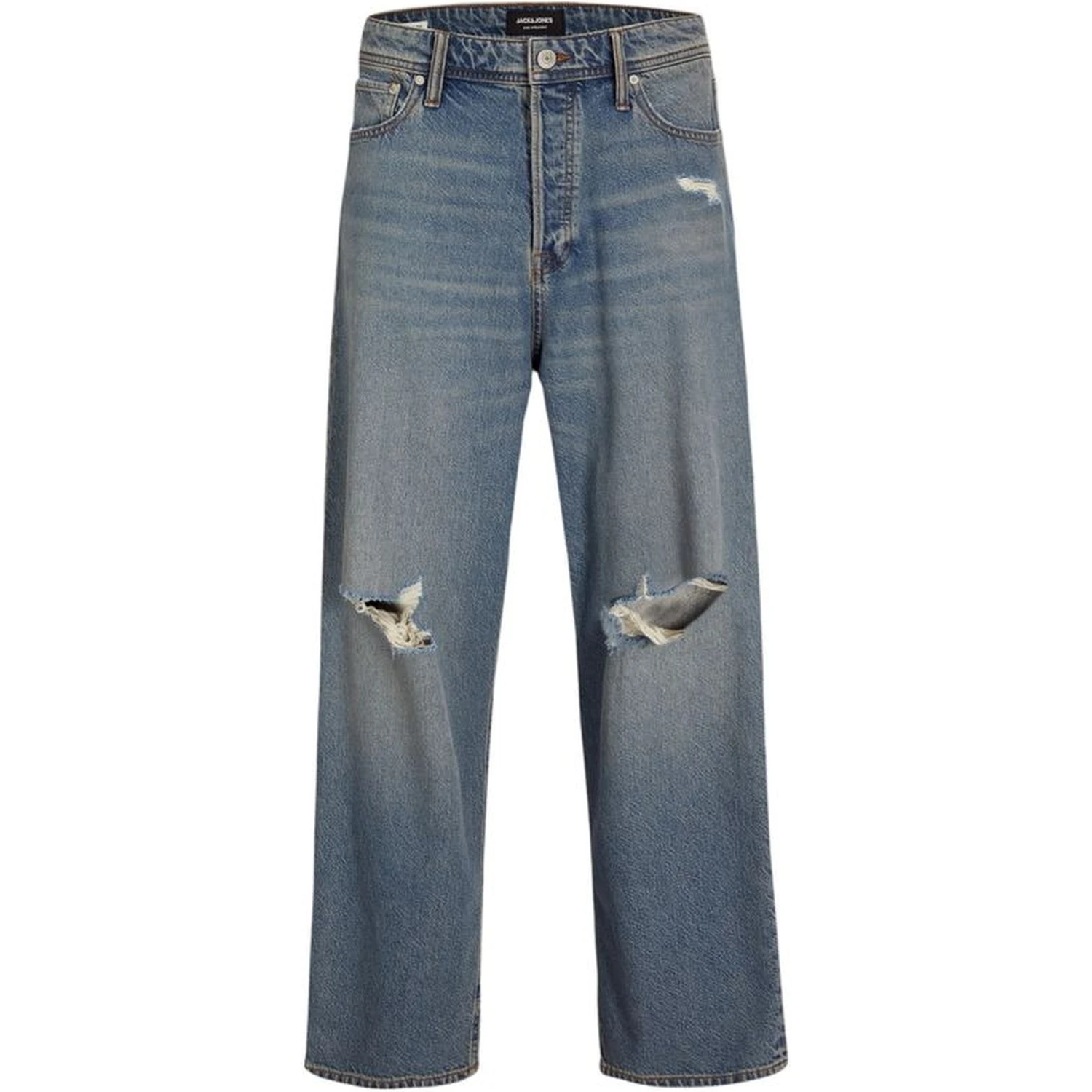 Blue Cotton Relaxed Fit Jeans
