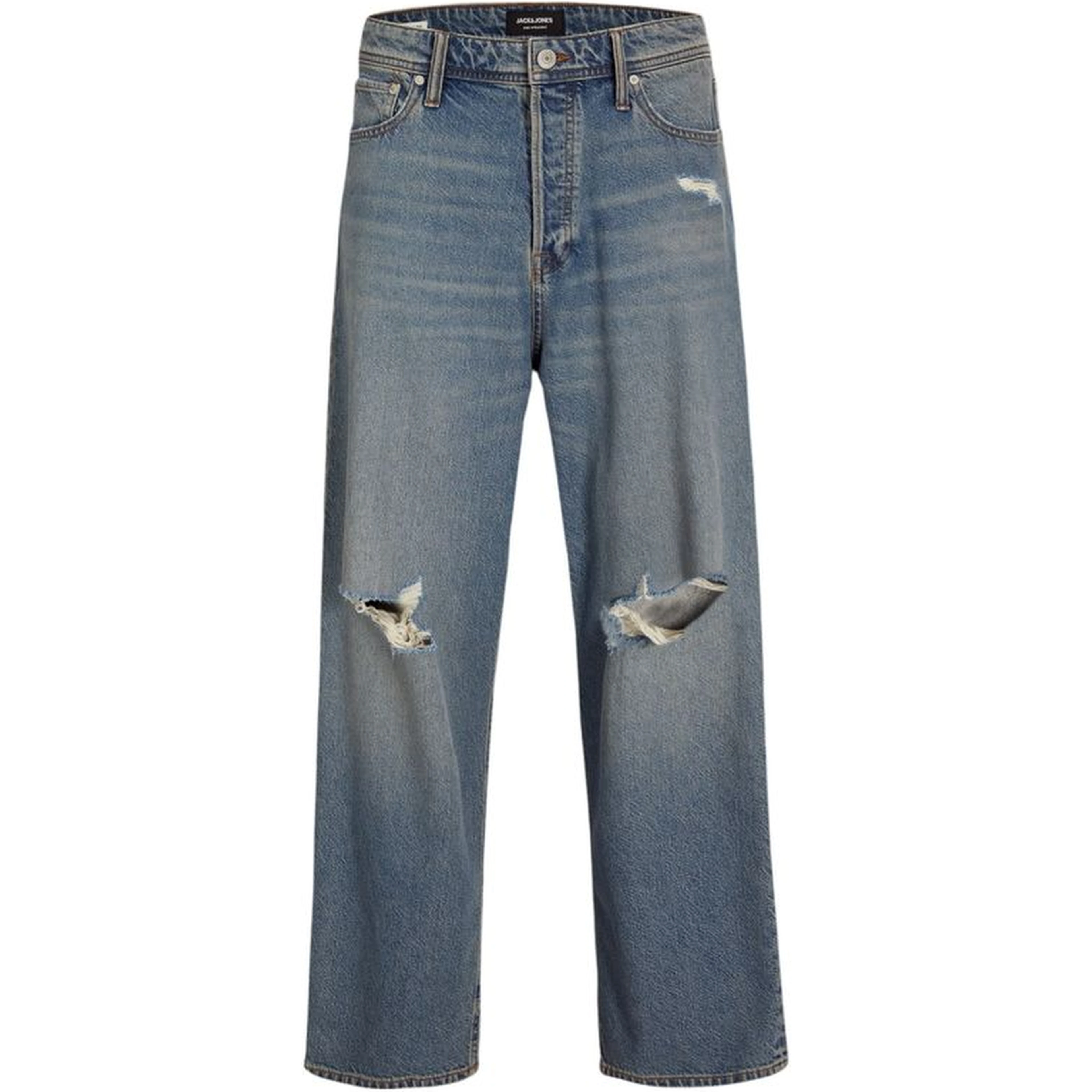 Blue Cotton Relaxed Fit Jeans