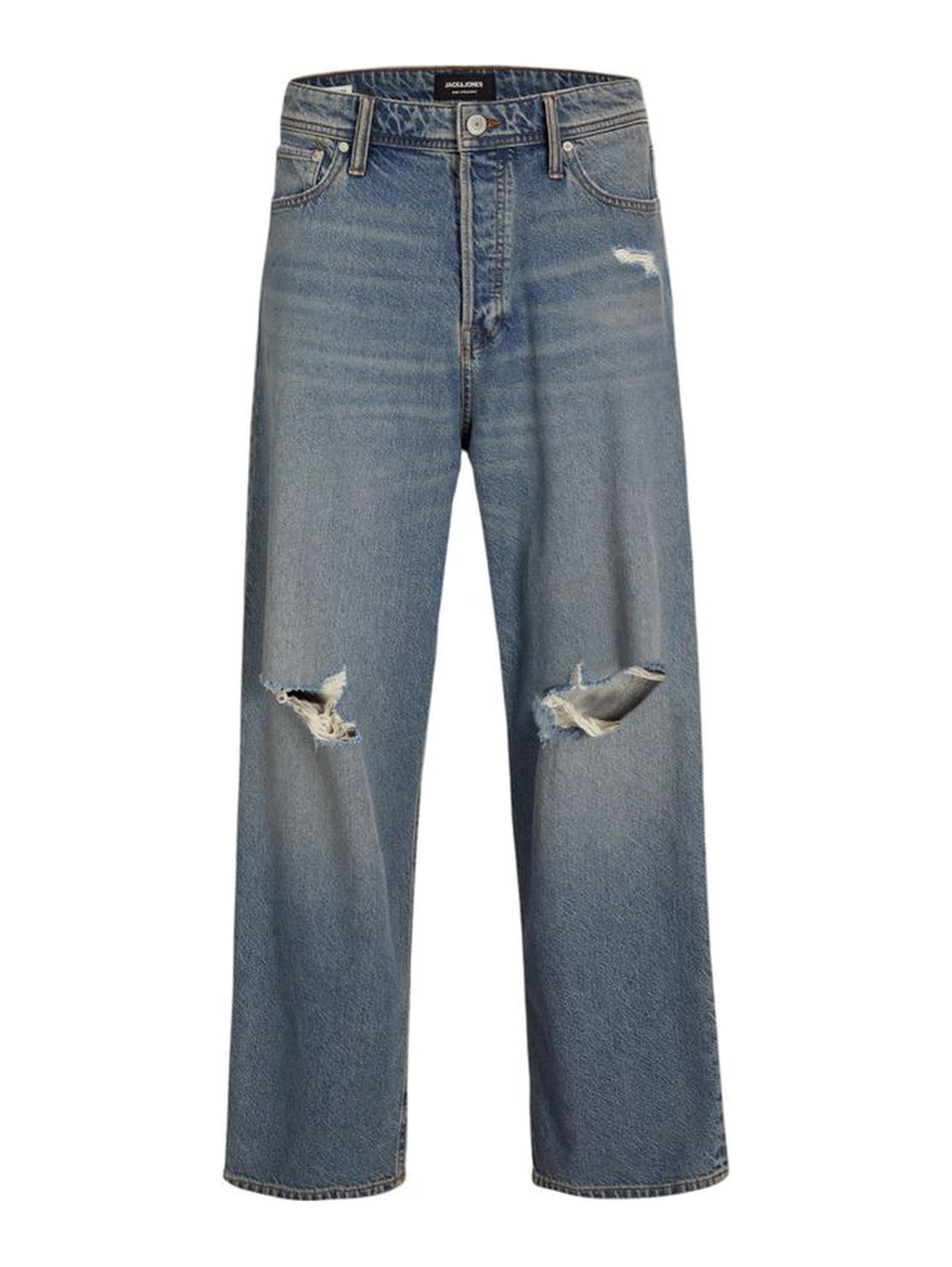 Blue Cotton Relaxed Fit Jeans