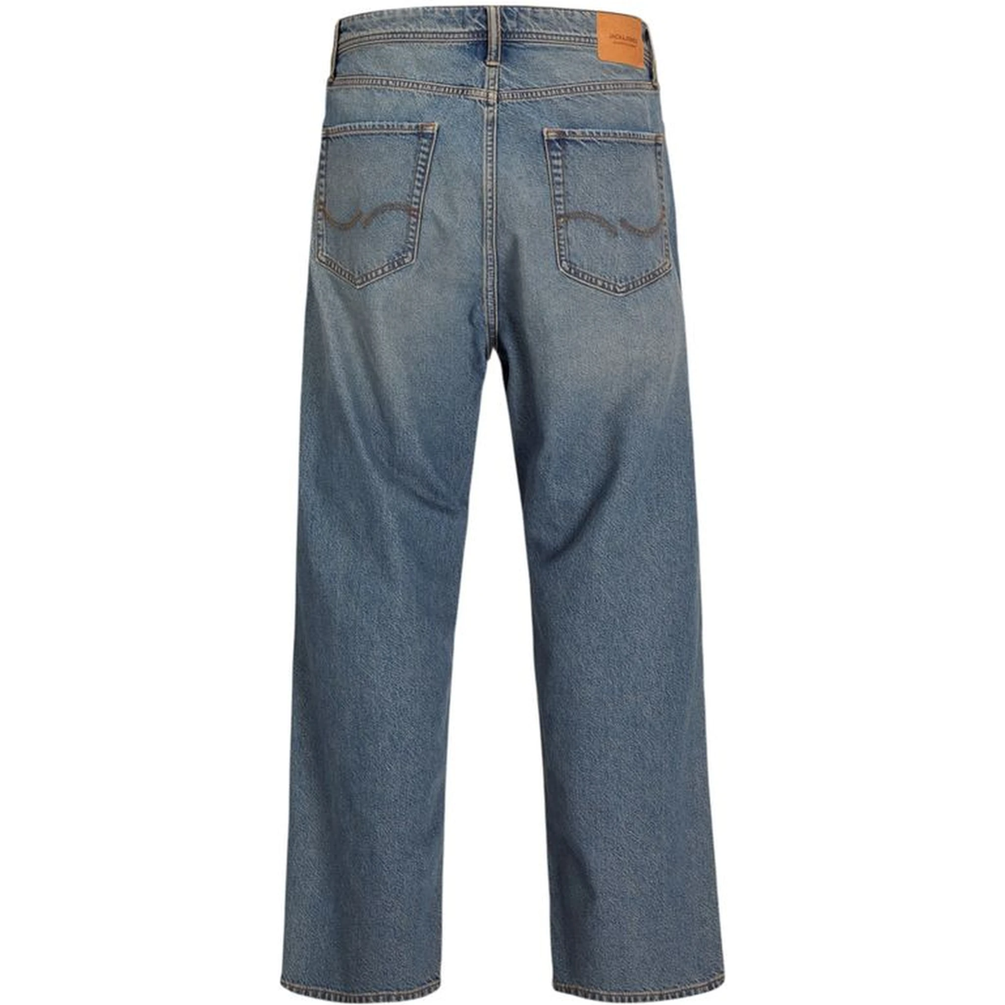 بنطلون جينز أزرق قطني بقصة مريحة