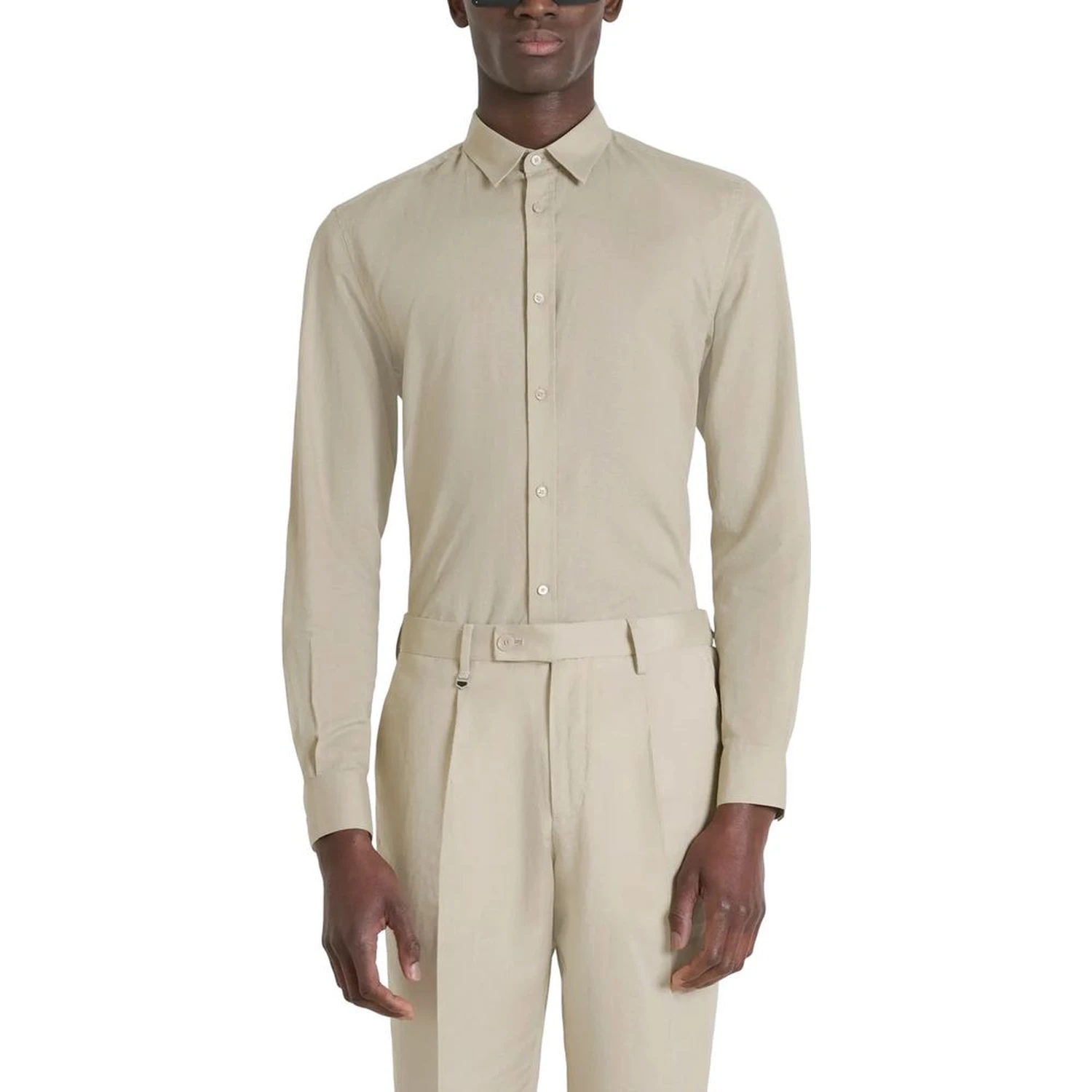 Beige Cotton Shirt