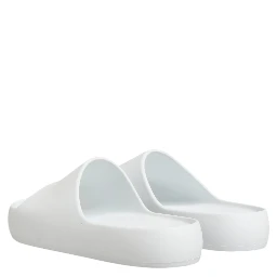 White Logo Slides Sandals Men Beachwear Shoes