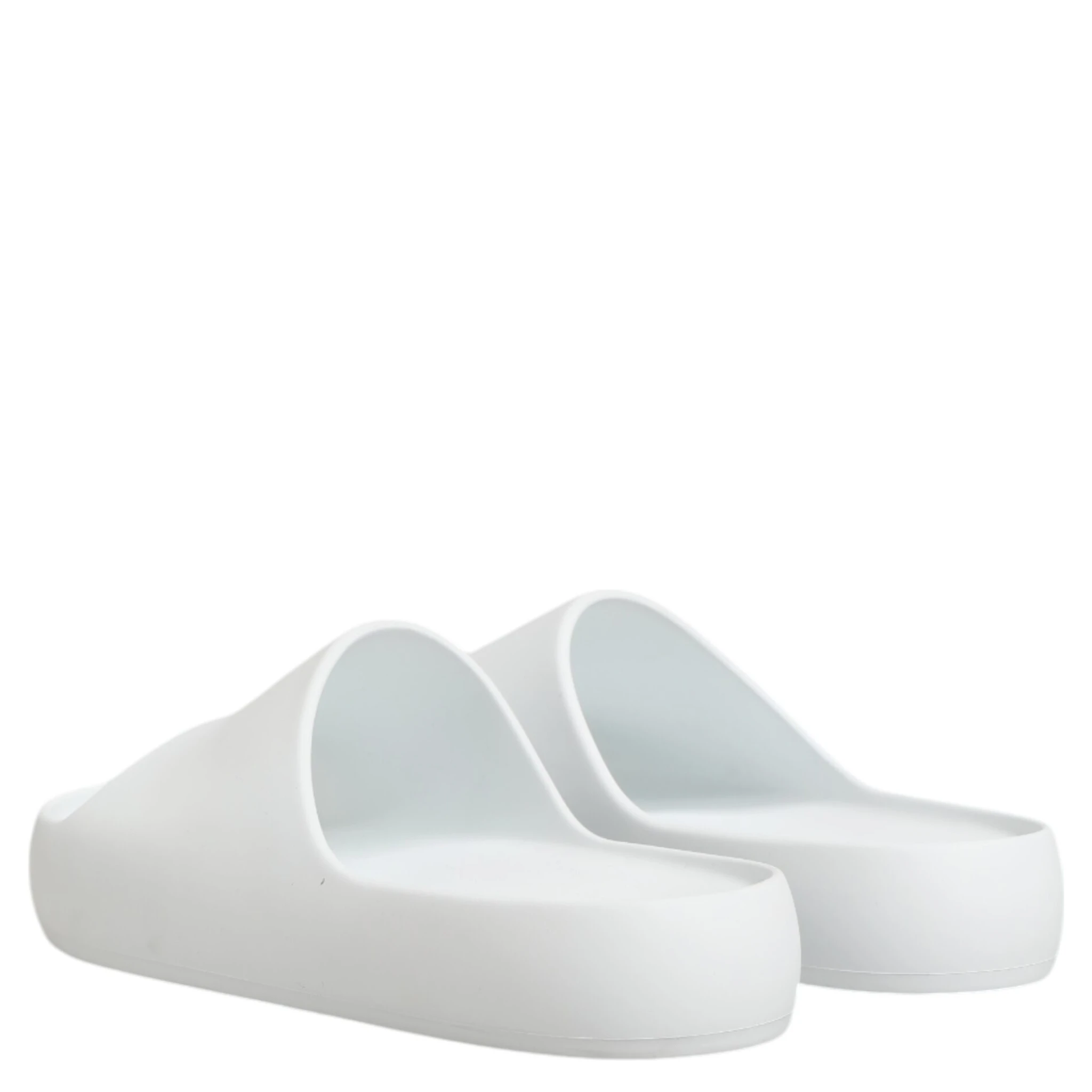 White Logo Slides Sandals Men Beachwear Shoes