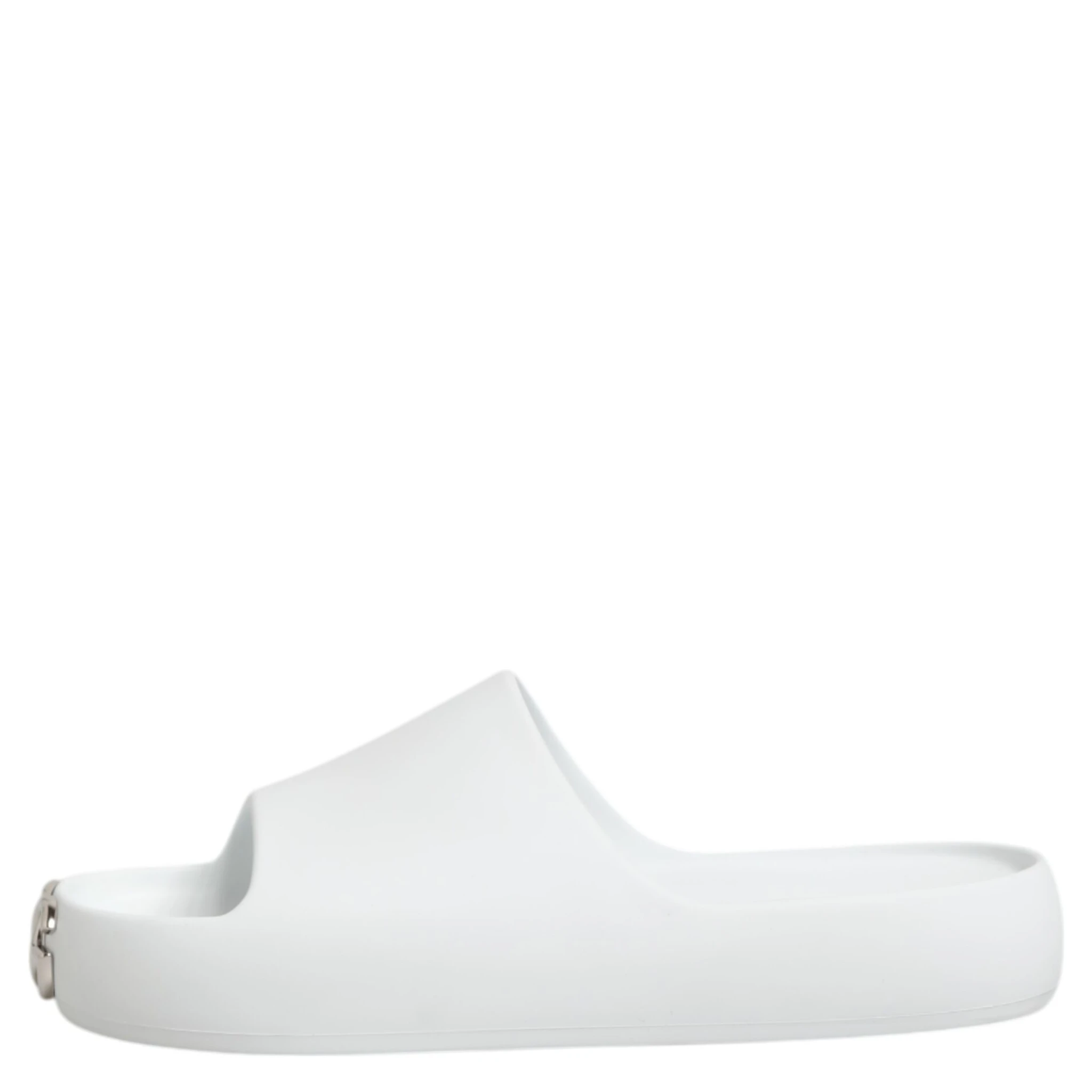 White Logo Slides Sandals Men Beachwear Shoes