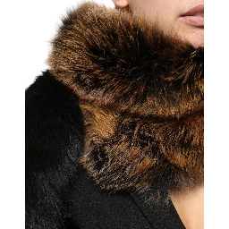 Brown Red Fox Fur Neck Cashmere Warmer Scarf