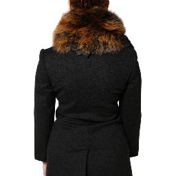 Brown Red Fox Fur Neck Cashmere Warmer Scarf