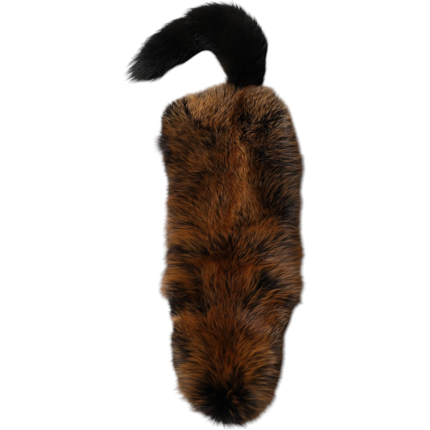 Brown Red Fox Fur Neck Cashmere Warmer Scarf