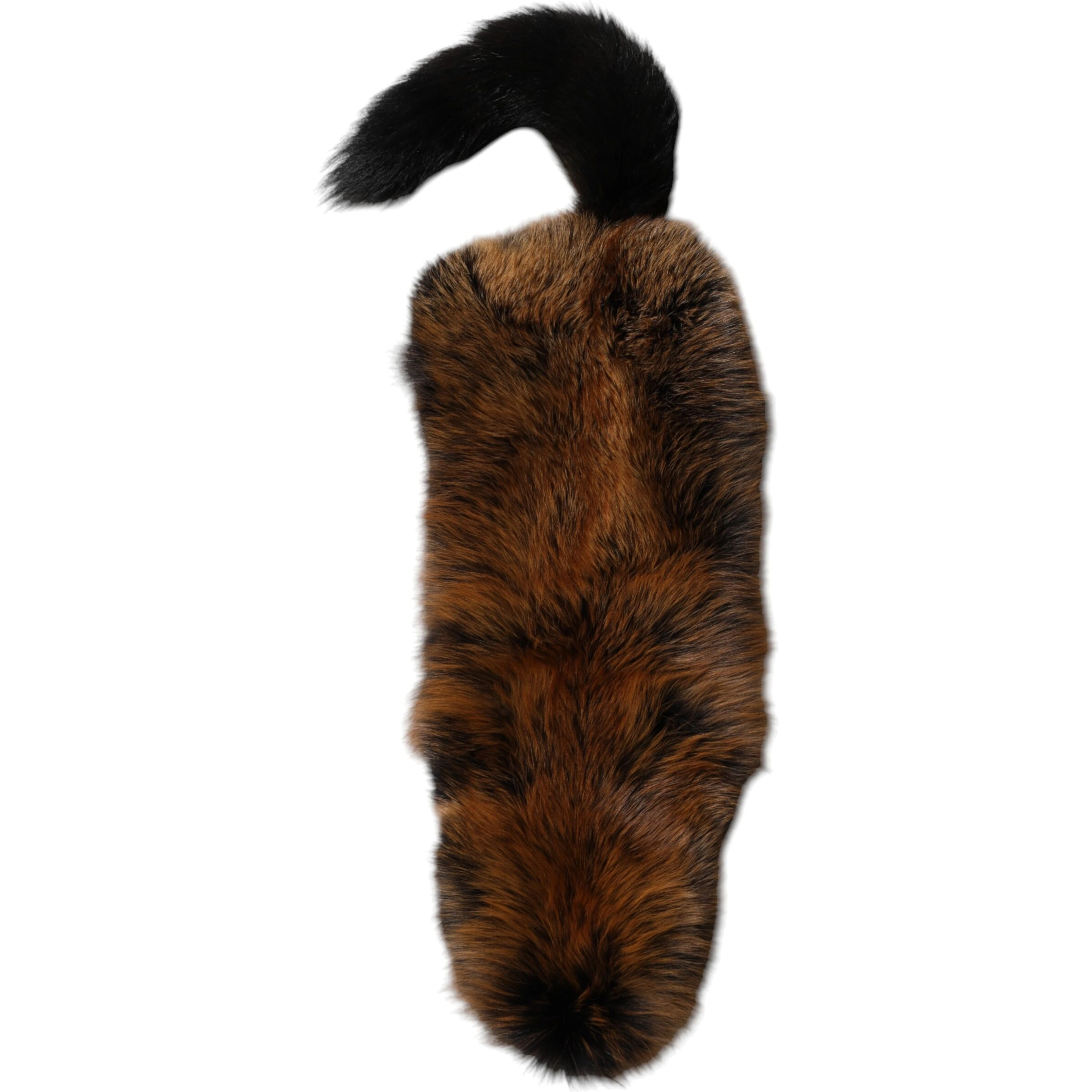 Brown Red Fox Fur Neck Cashmere Warmer Scarf