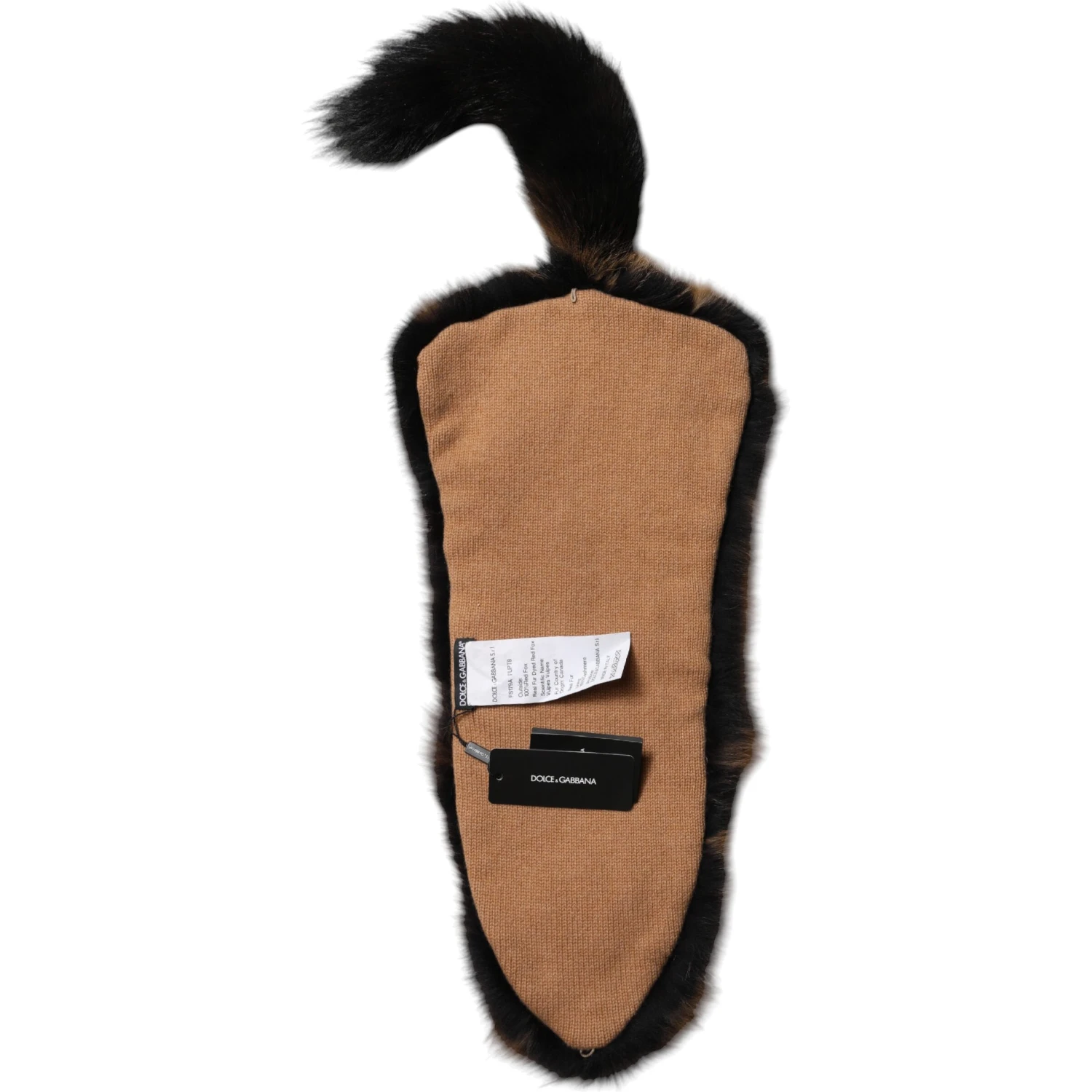 Brown Red Fox Fur Neck Cashmere Warmer Scarf