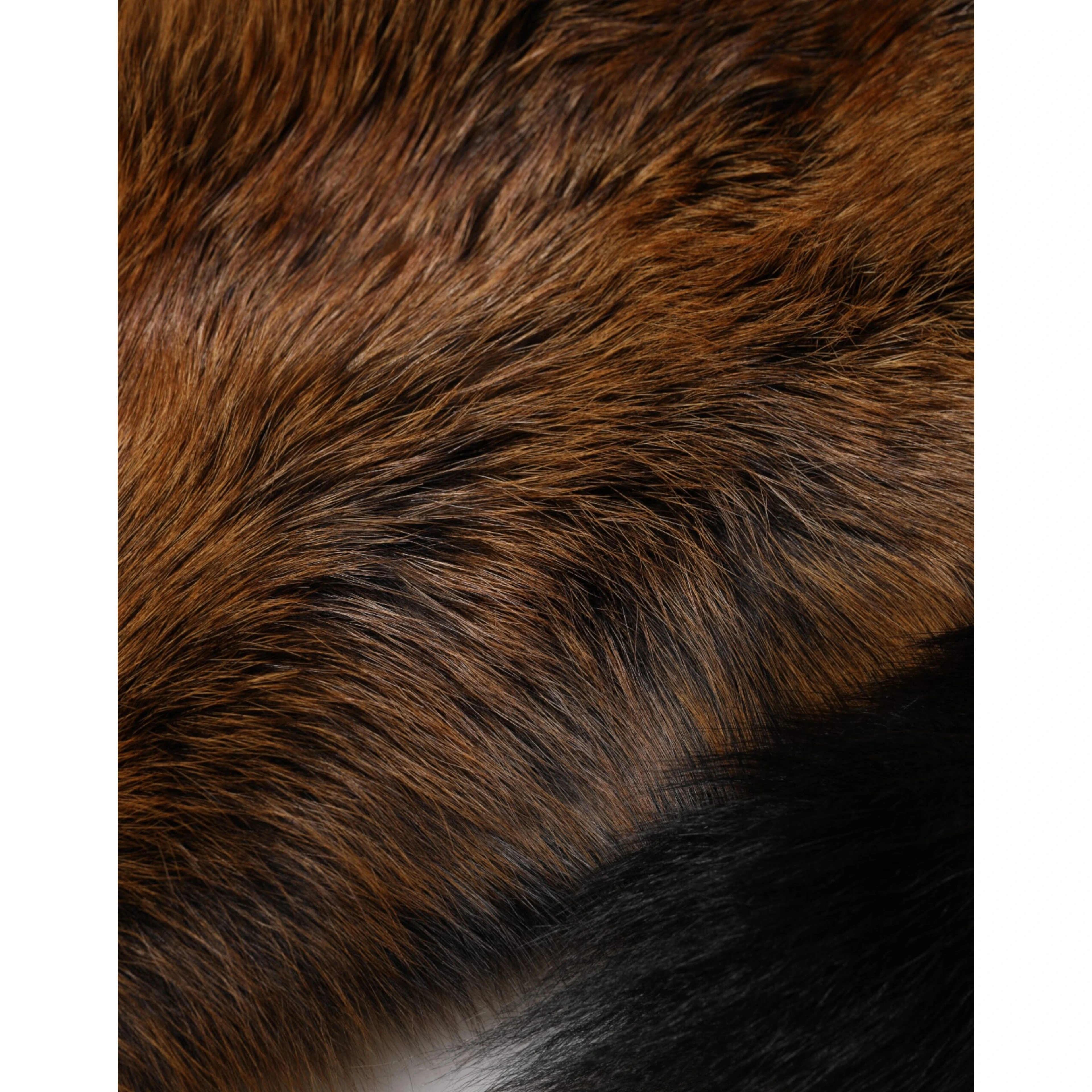 Brown Red Fox Fur Neck Cashmere Warmer Scarf
