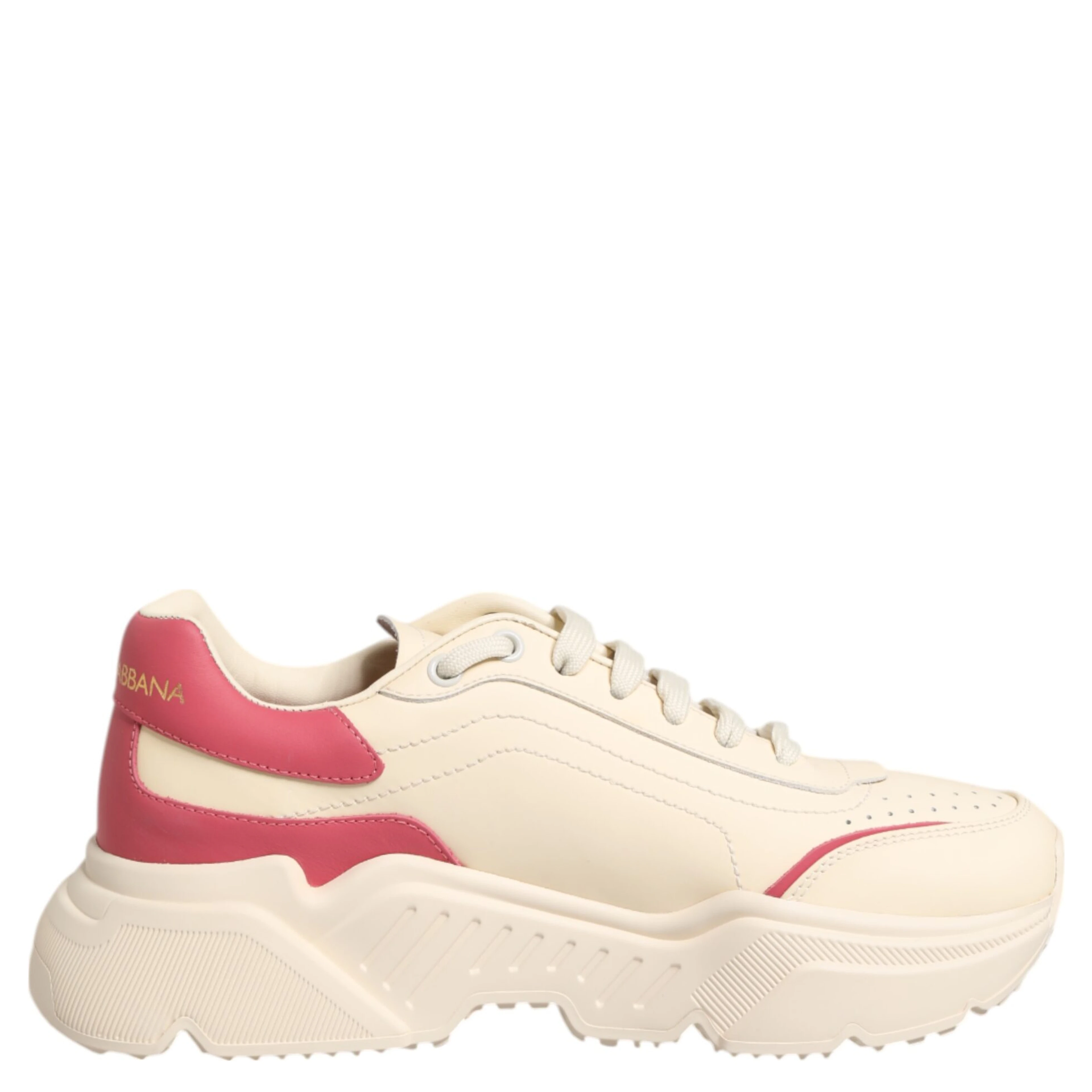 White Pink Leather Daymaster Sneakers Shoes