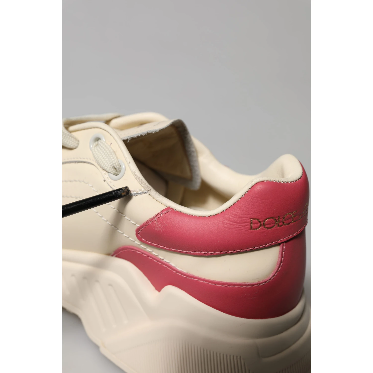 White Pink Leather Daymaster Sneakers Shoes