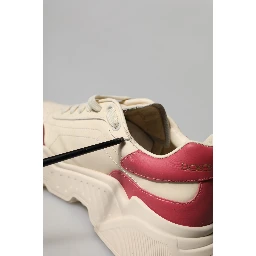 White Pink Leather Daymaster Sneakers Shoes