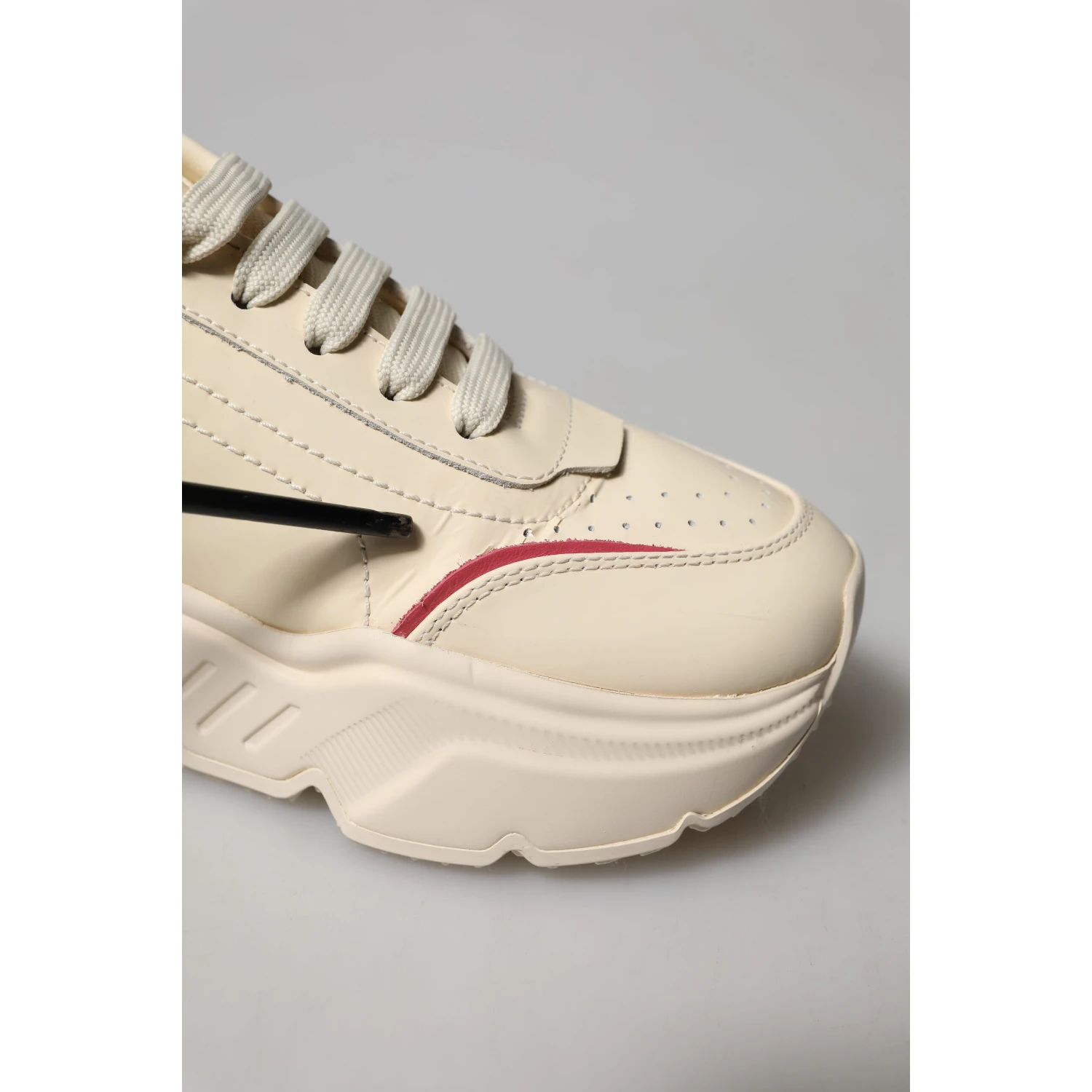 White Pink Leather Daymaster Sneakers Shoes