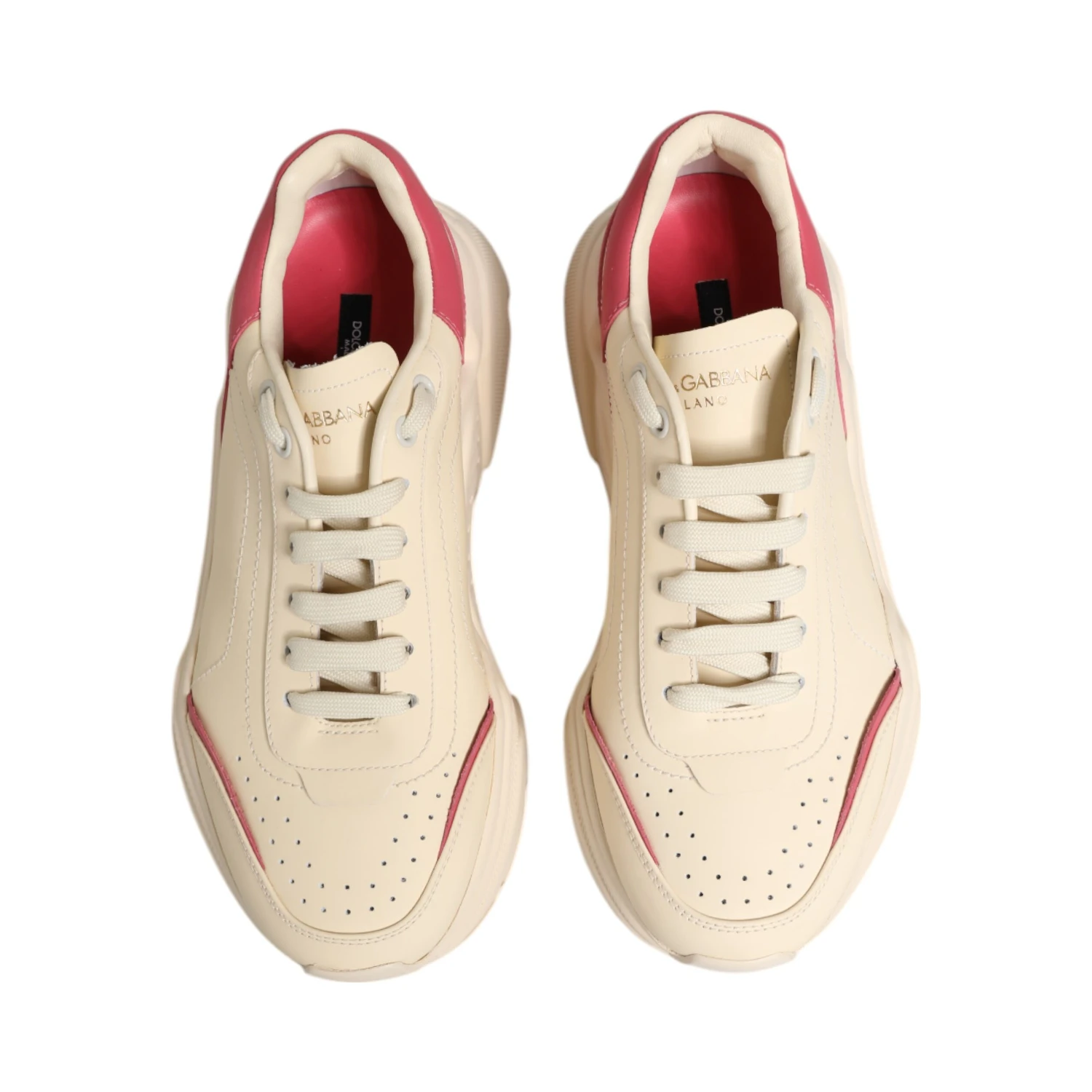White Pink Leather Daymaster Sneakers Shoes