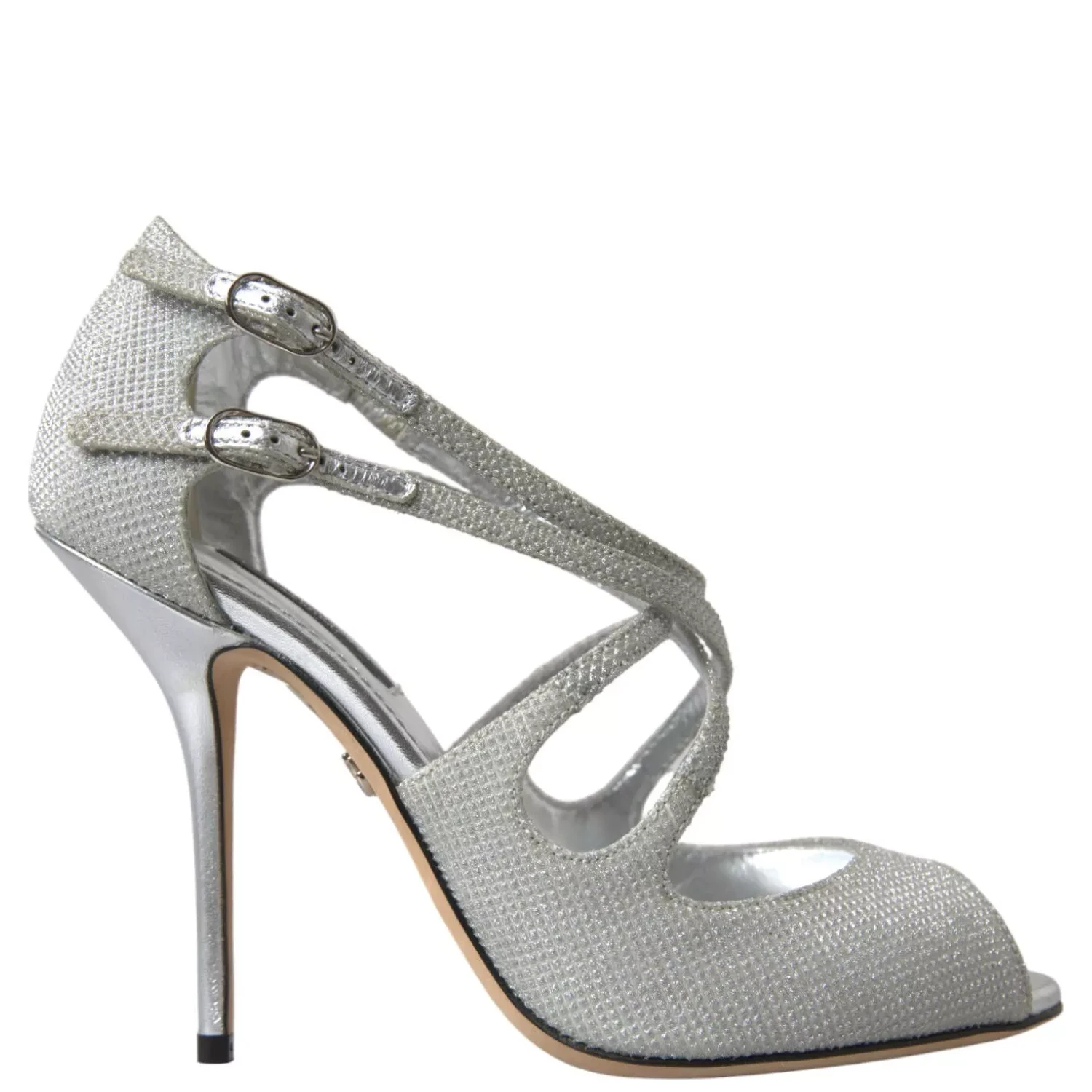 Silver Shimmers Sandals Heel Pumps Shoes