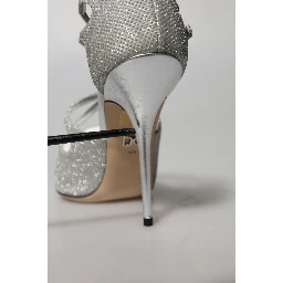 Silver Shimmers Sandals Heel Pumps Shoes