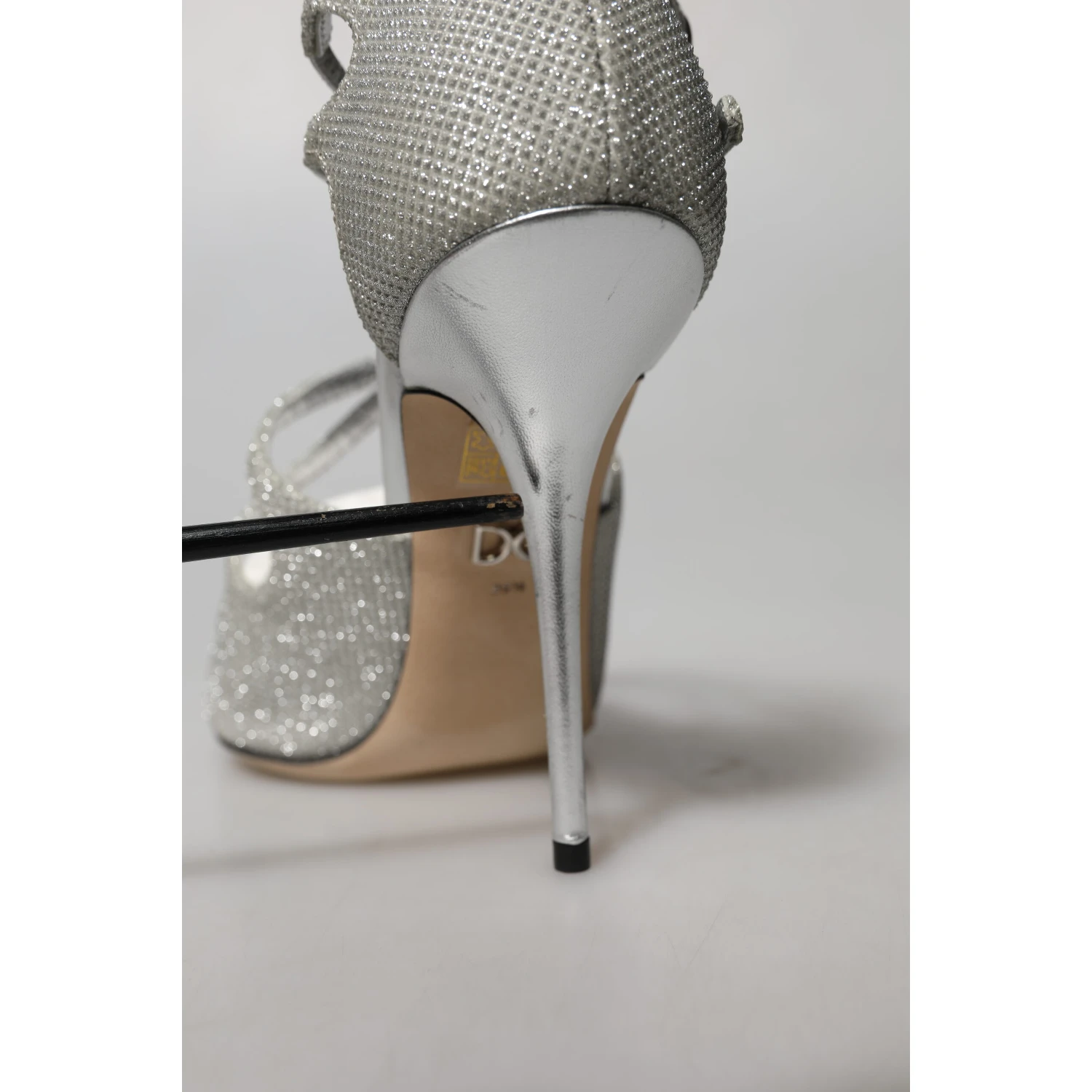 Silver Shimmers Sandals Heel Pumps Shoes