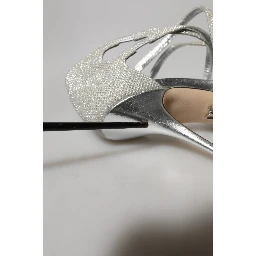 Silver Shimmers Sandals Heel Pumps Shoes