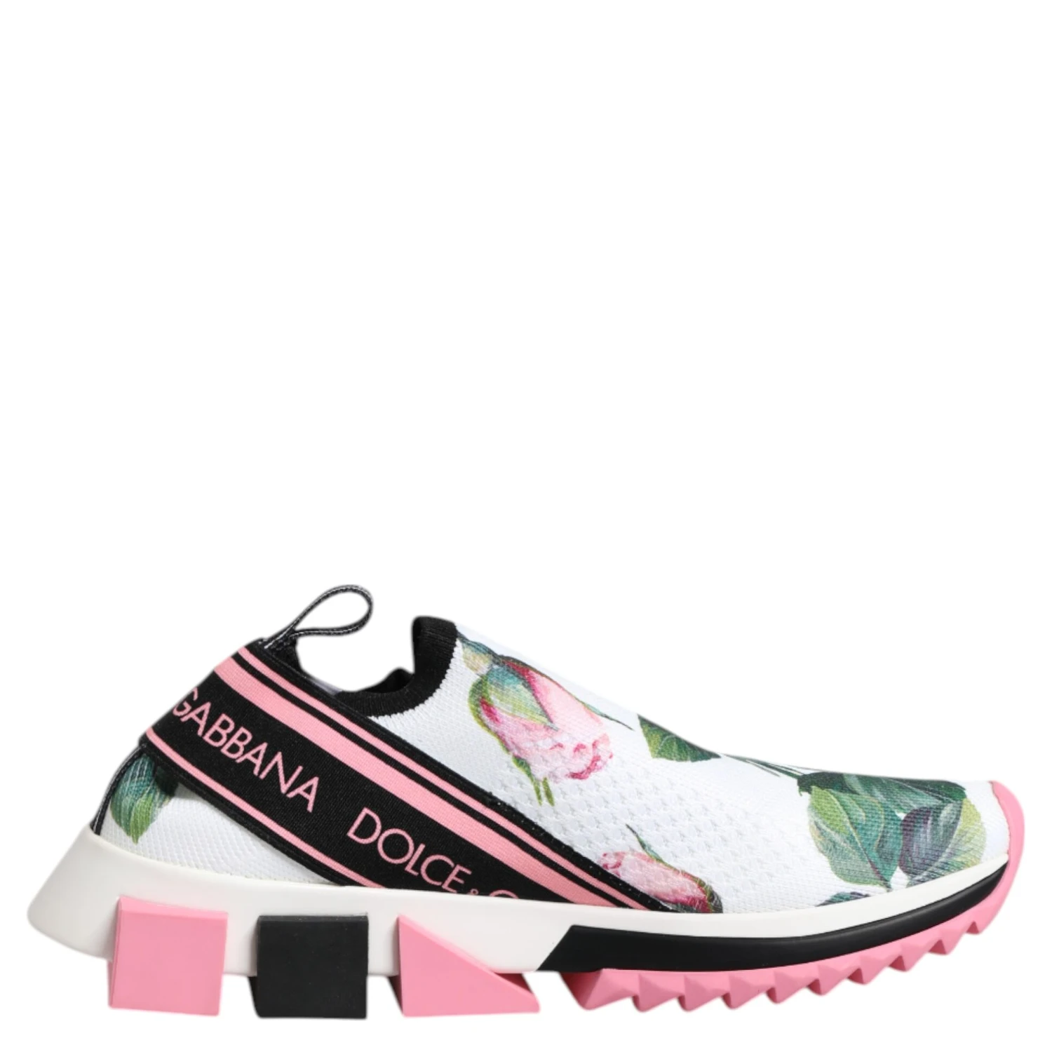 White Rose Print Sorrento Sneakers Shoes