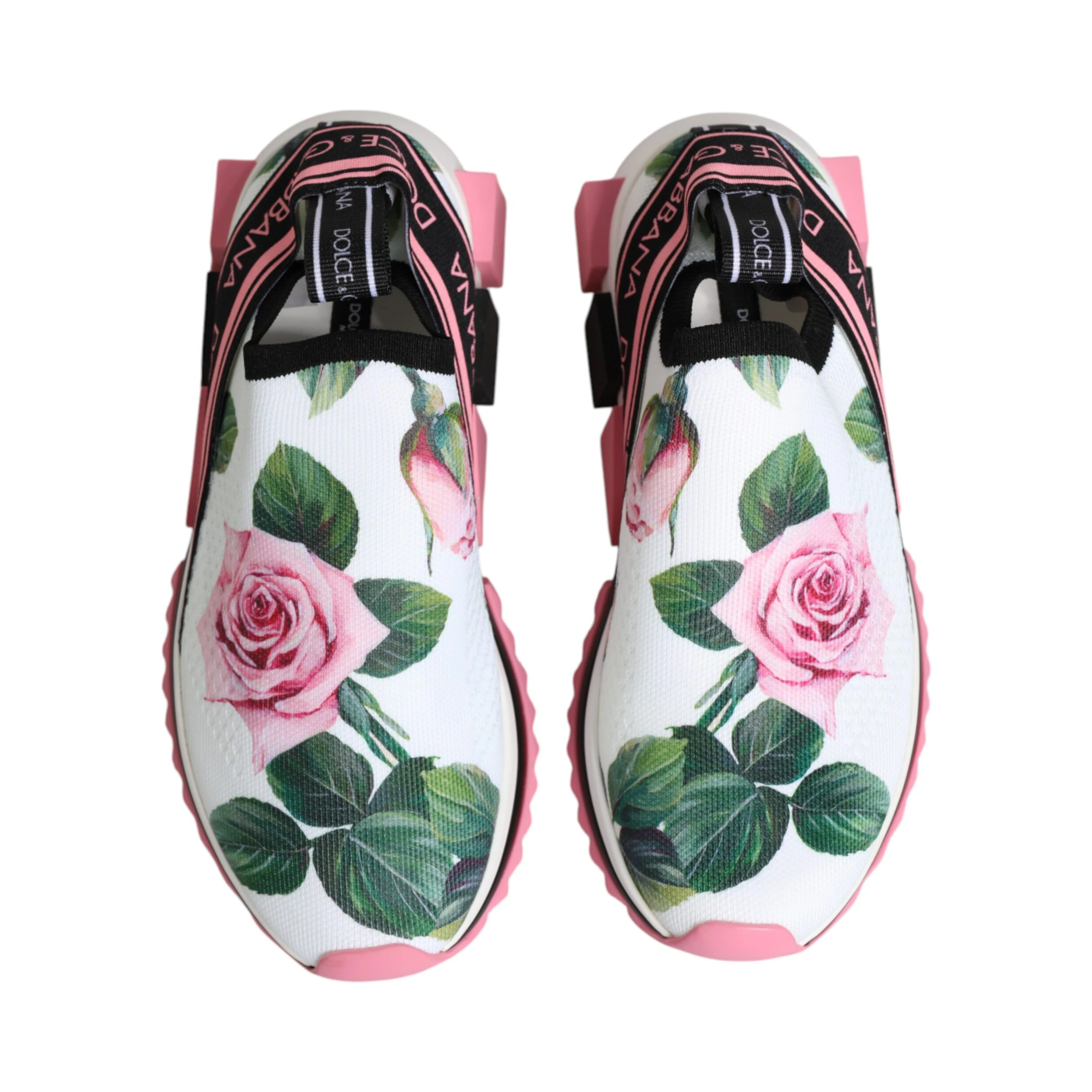 White Rose Print Sorrento Sneakers Shoes