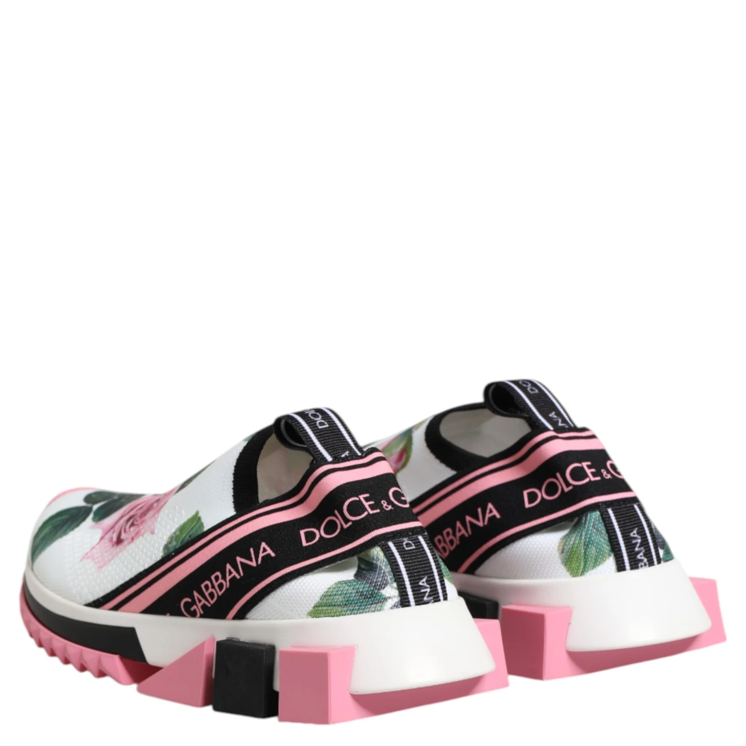 White Rose Print Sorrento Sneakers Shoes