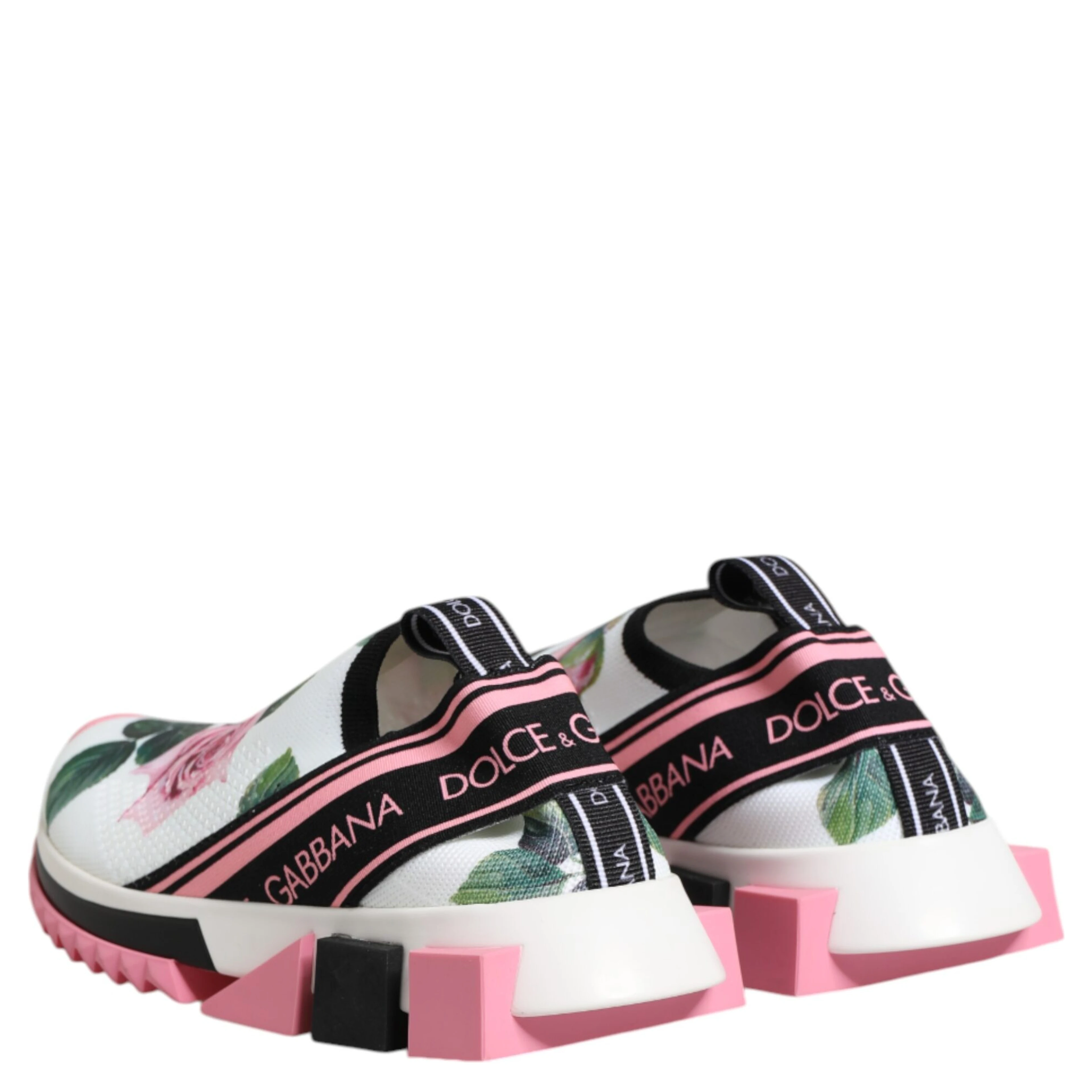 White Rose Print Sorrento Sneakers Shoes