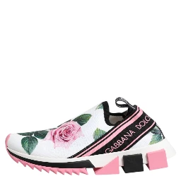 White Rose Print Sorrento Sneakers Shoes