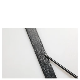 Black Textured Leather Silver Metal Buckle Men Belt