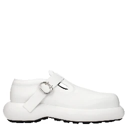 White Leather Slip-On Loafers