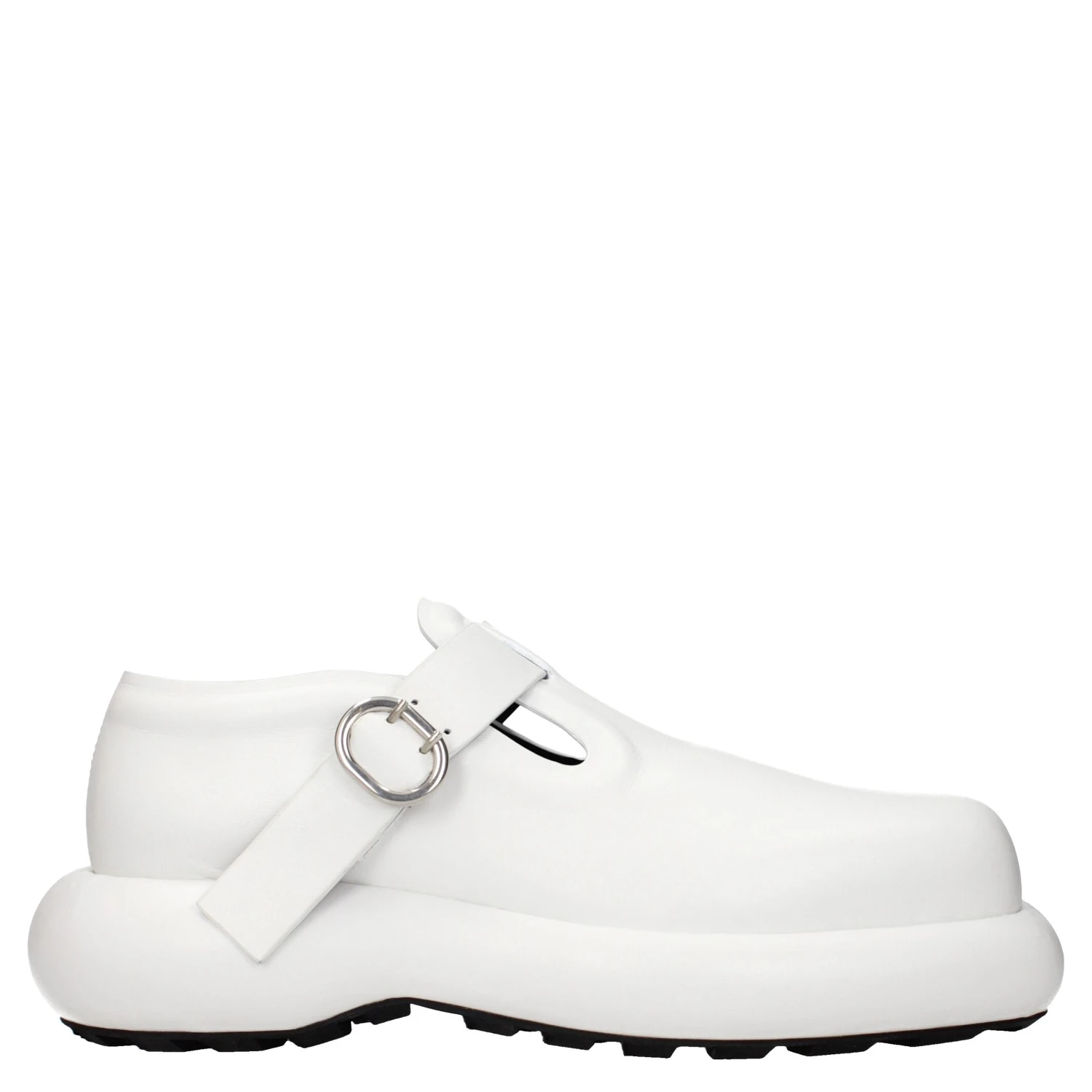 White Leather Slip-On Loafers