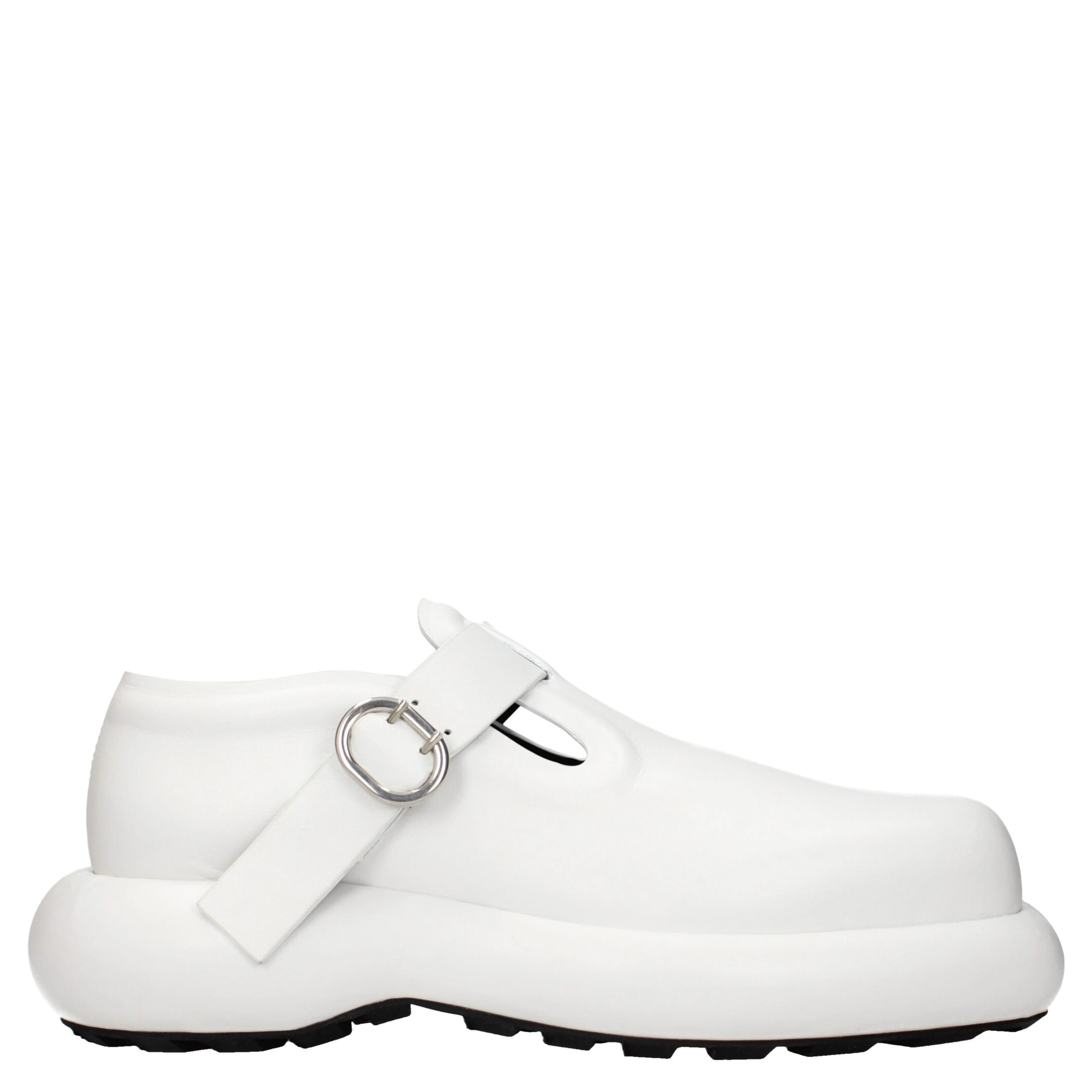 White Leather Slip-On Loafers